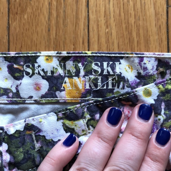 Madewell Floral Print Skinny Pants in Size 30 - Picture 3 of 5